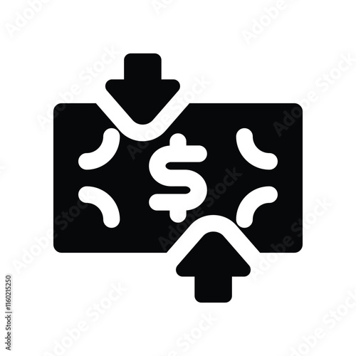 inflation icon. vector glyph icon for your website, mobile, presentation, and logo design.