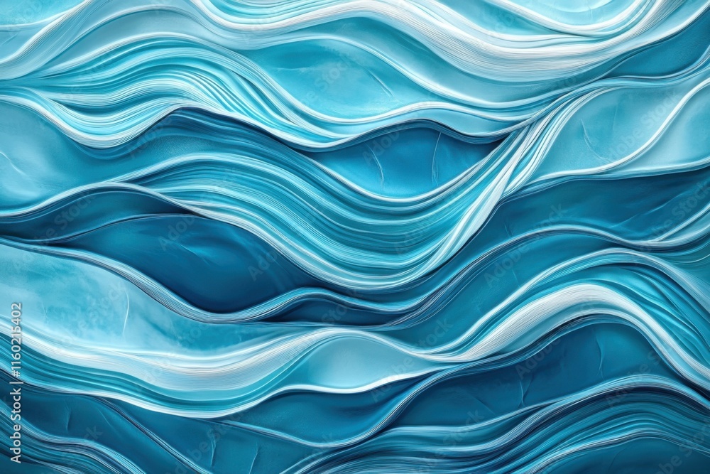 Waves of blue layers create a stunning abstract pattern reminiscent of ocean currents in a flowing design Waves of blue layers create a stunning abstract pattern reminiscent of ocean currents in a flowing design