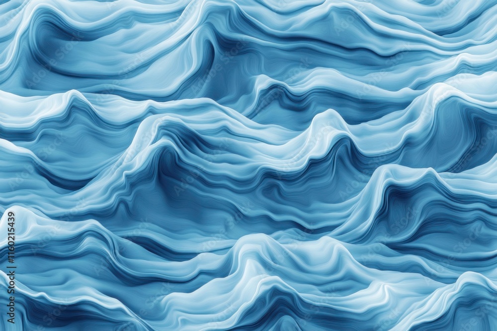 Waves of soft blue hues create a calming abstract pattern resembling ocean currents in serene motion Waves of soft blue hues create a calming abstract pattern resembling ocean currents in serene motion
