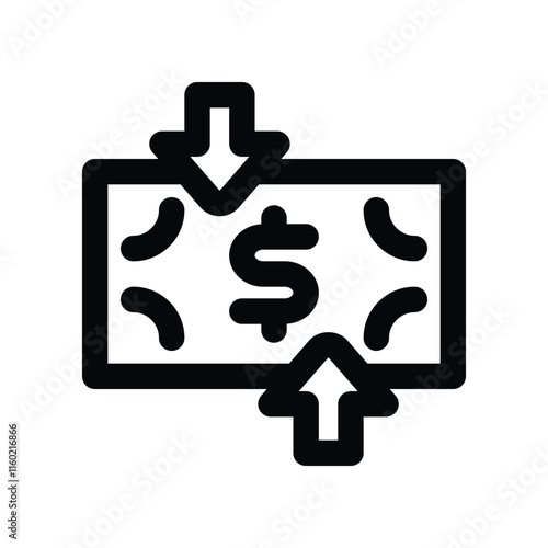 inflation icon. vector line icon for your website, mobile, presentation, and logo design.