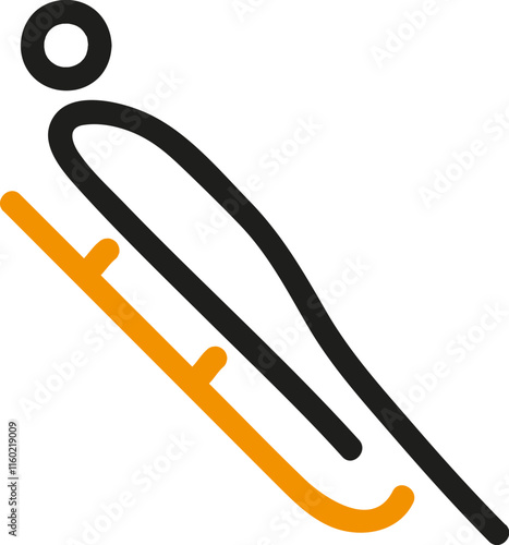 Luge sport icon