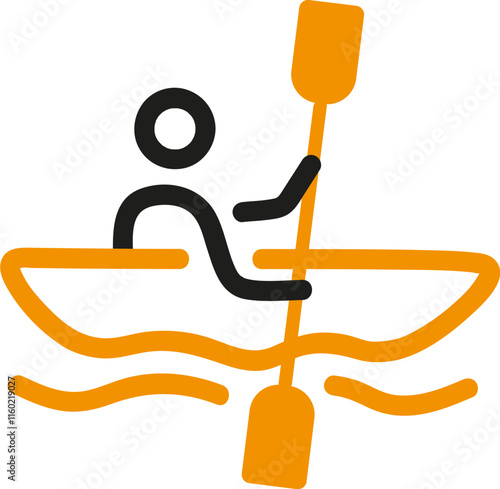 Kayaking sports icon