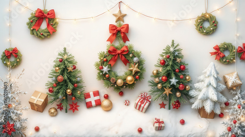 Close-Up of a Decorated Christmas Tree with Festive Ornaments