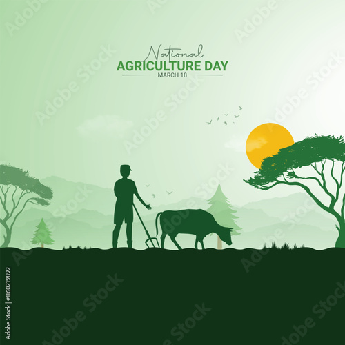 National Agriculture Day Creative Design. farmers day for a social media poster