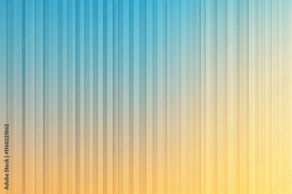 Obraz premium Stunning gradient of blue and orange colors fades into stripes during sunrise over a calm horizon