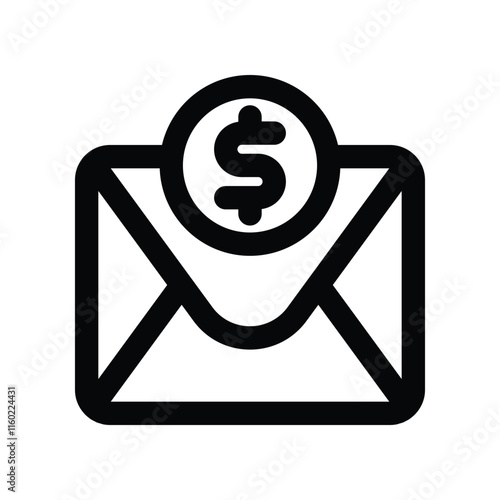 envelope icon. vector line icon for your website, mobile, presentation, and logo design.