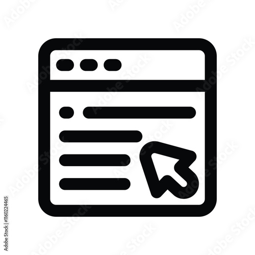 web browser icon. vector line icon for your website, mobile, presentation, and logo design.