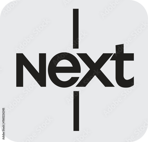 Next logo simple black and white minimalist