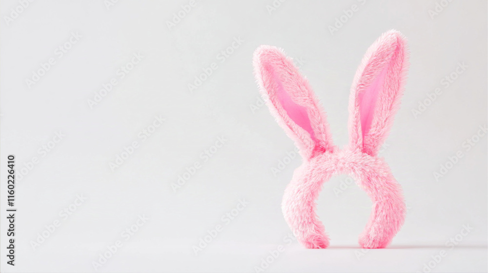 Obraz premium Bunny Ears Headband on white studio