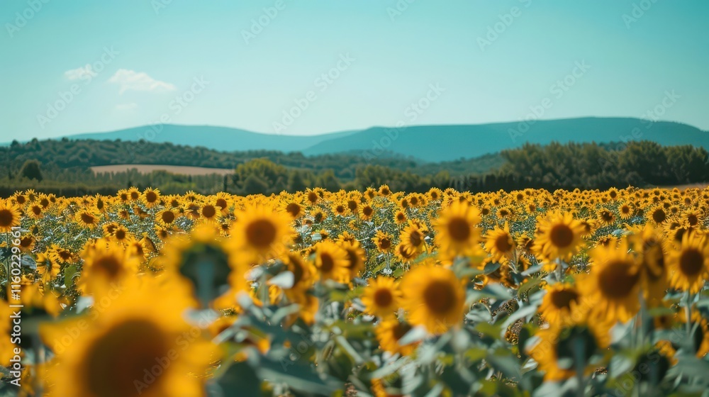 Obraz premium Serene Wildflower Field. Nature's beauty concept