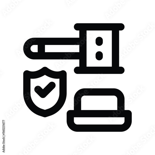 auction icon. vector line icon for your website, mobile, presentation, and logo design.