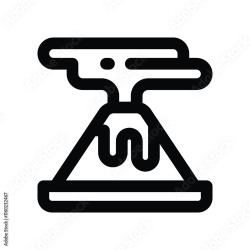 volcano icon. vector line icon for your website, mobile, presentation, and logo design.