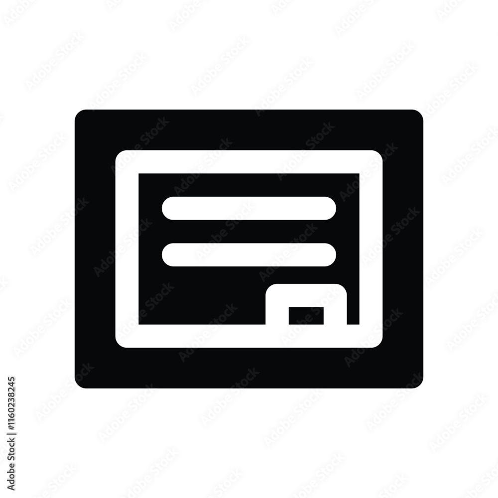 blackboard icon. vector glyph icon for your website, mobile, presentation, and logo design. blackboard icon. vector glyph icon for your website, mobile, presentation, and logo design.