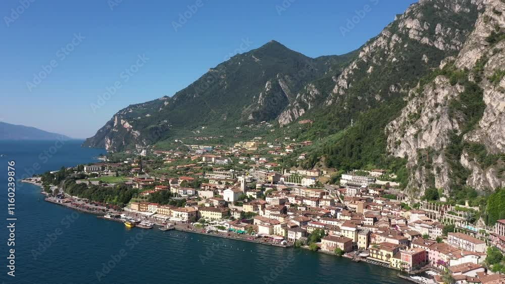 Aerial 4K Video of Limone sul Garda: Exploring Italy's Lake Garda Coastline Aerial 4K Video of Limone sul Garda: Exploring Italy's Lake Garda Coastline