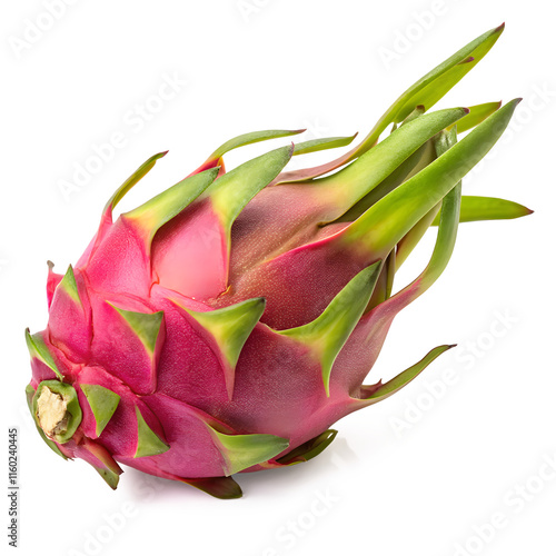 Isolated background image, dragon fruit and orange slices showing dragon fruit flesh, transparent background PNG photo