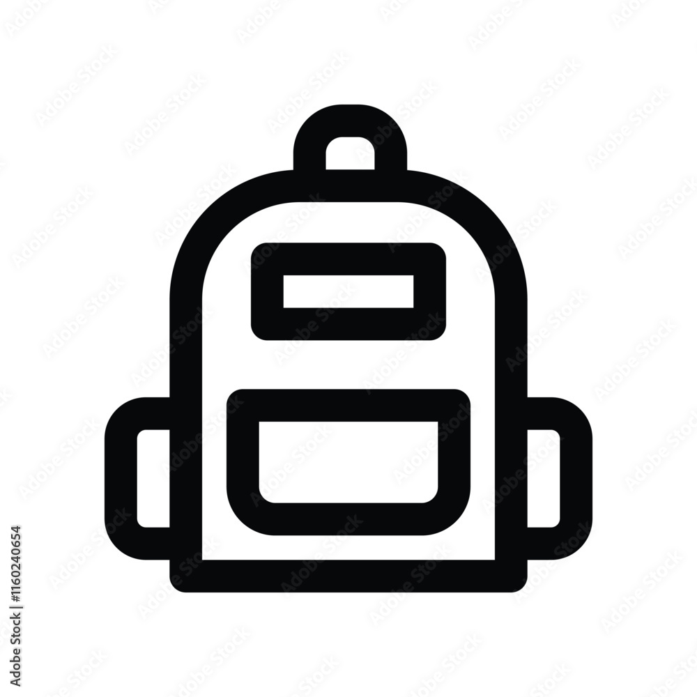 school bag icon. vector line icon for your website, mobile, presentation, and logo design. school bag icon. vector line icon for your website, mobile, presentation, and logo design.