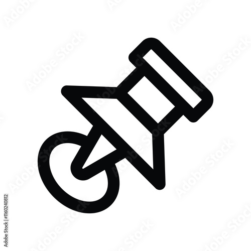 push pin icon. vector line icon for your website, mobile, presentation, and logo design.