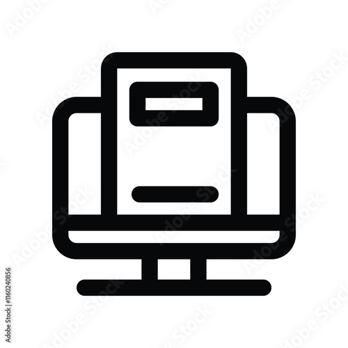electronic book icon. vector line icon for your website, mobile, presentation, and logo design.