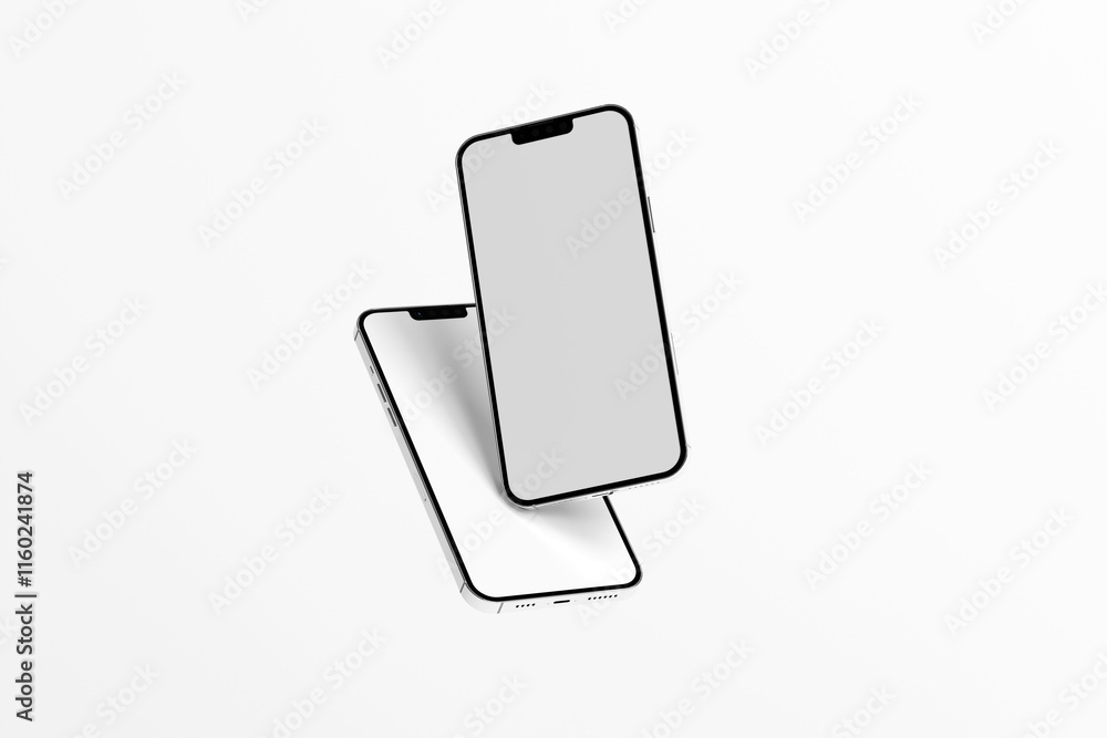 Floating Smartphone Mockup with Multiple Devices Floating Smartphone Mockup with Multiple Devices