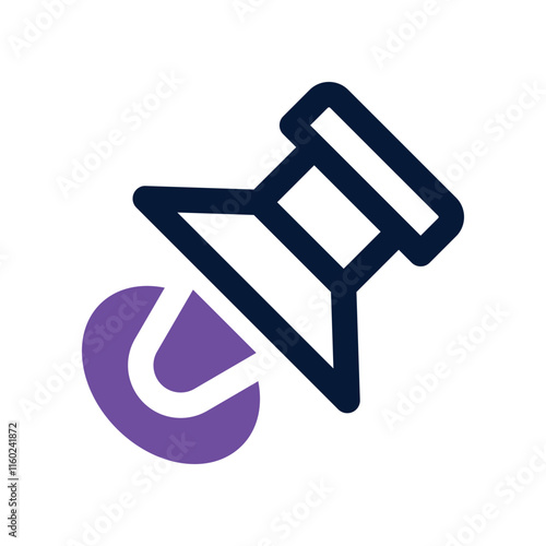 push pin icon. vector dual tone icon for your website, mobile, presentation, and logo design.