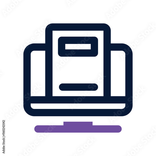 electronic book icon. vector dual tone icon for your website, mobile, presentation, and logo design.