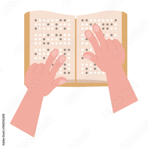 Braille Book with Hands