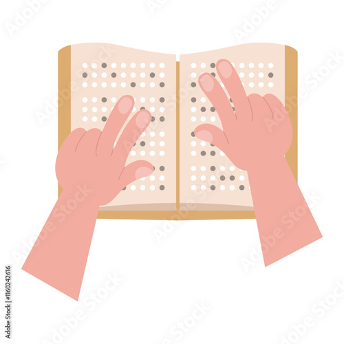 Braille Book with Hands