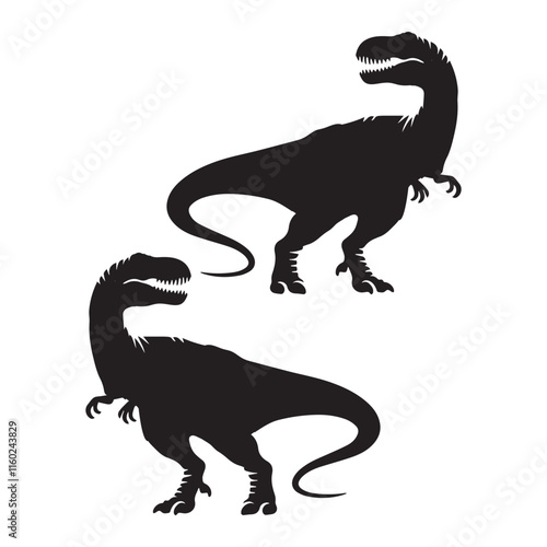 Dinosaur silhouette Design.Dinosaur  Funny Vector.