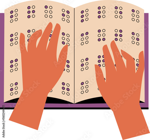 Braille Book with Hands
