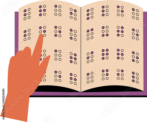 Braille Book with Hands