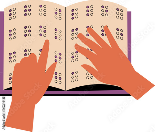 Braille Book with Hands