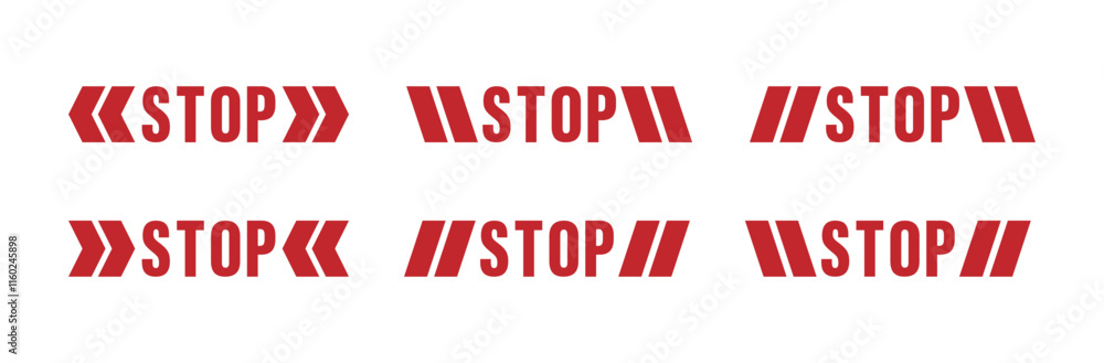 Fototapeta premium stop. An inscription for an information plate, an icon, an icon for websites, applications and social networks, messengers and creative design
