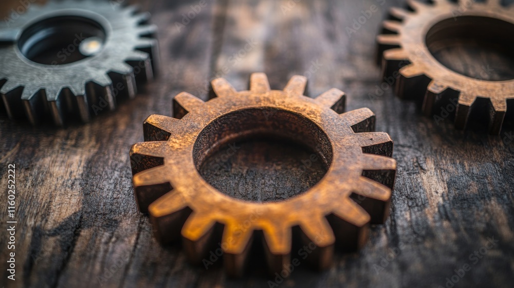 Gear wheels and cogs illustration symbolizing teamwork, progress, and innovation Gear wheels and cogs illustration symbolizing teamwork, progress, and innovation