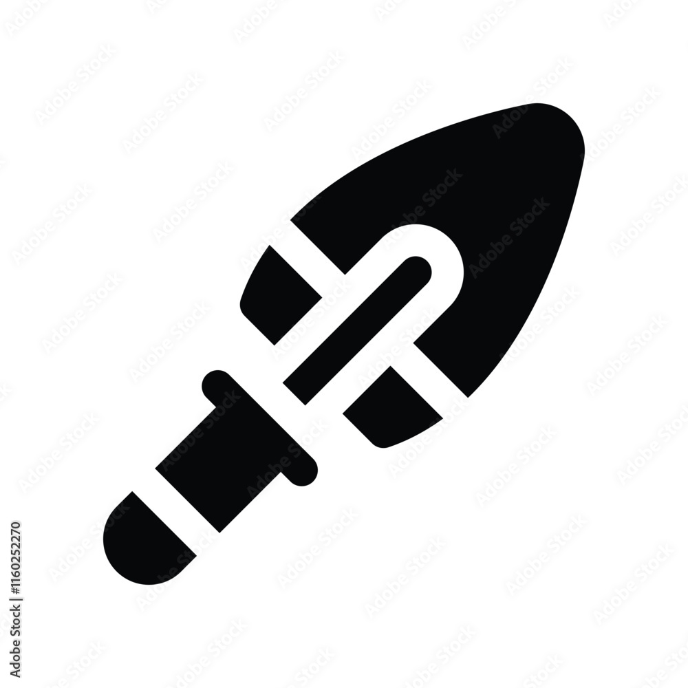 trowel icon. vector glyph icon for your website, mobile, presentation, and logo design.