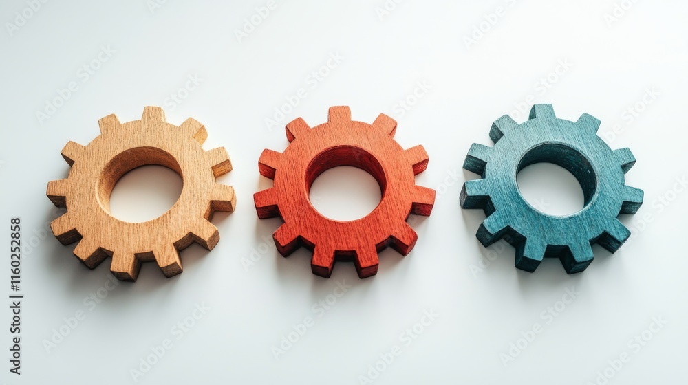 Gear wheels and cogs illustration symbolizing teamwork, progress, and innovation Gear wheels and cogs illustration symbolizing teamwork, progress, and innovation