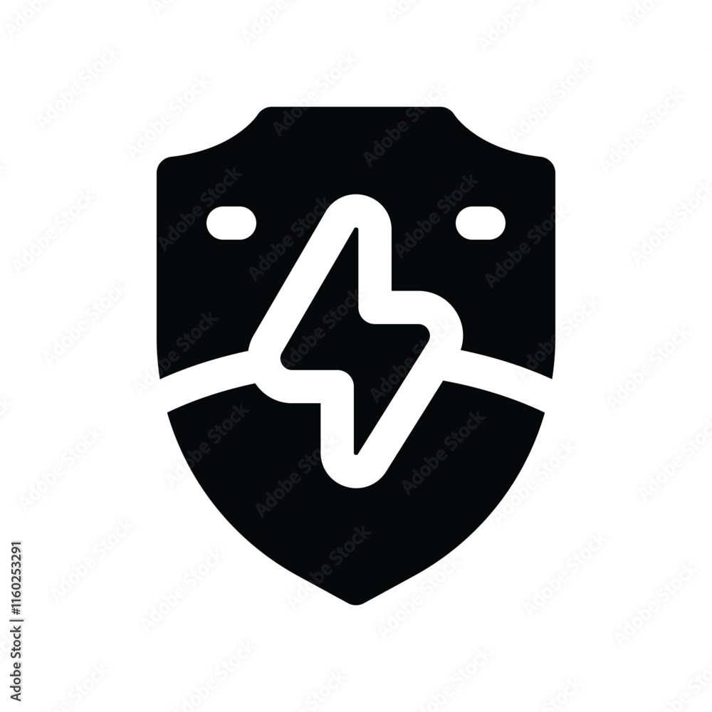 electric protect icon. vector glyph icon for your website, mobile, presentation, and logo design. electric protect icon. vector glyph icon for your website, mobile, presentation, and logo design.