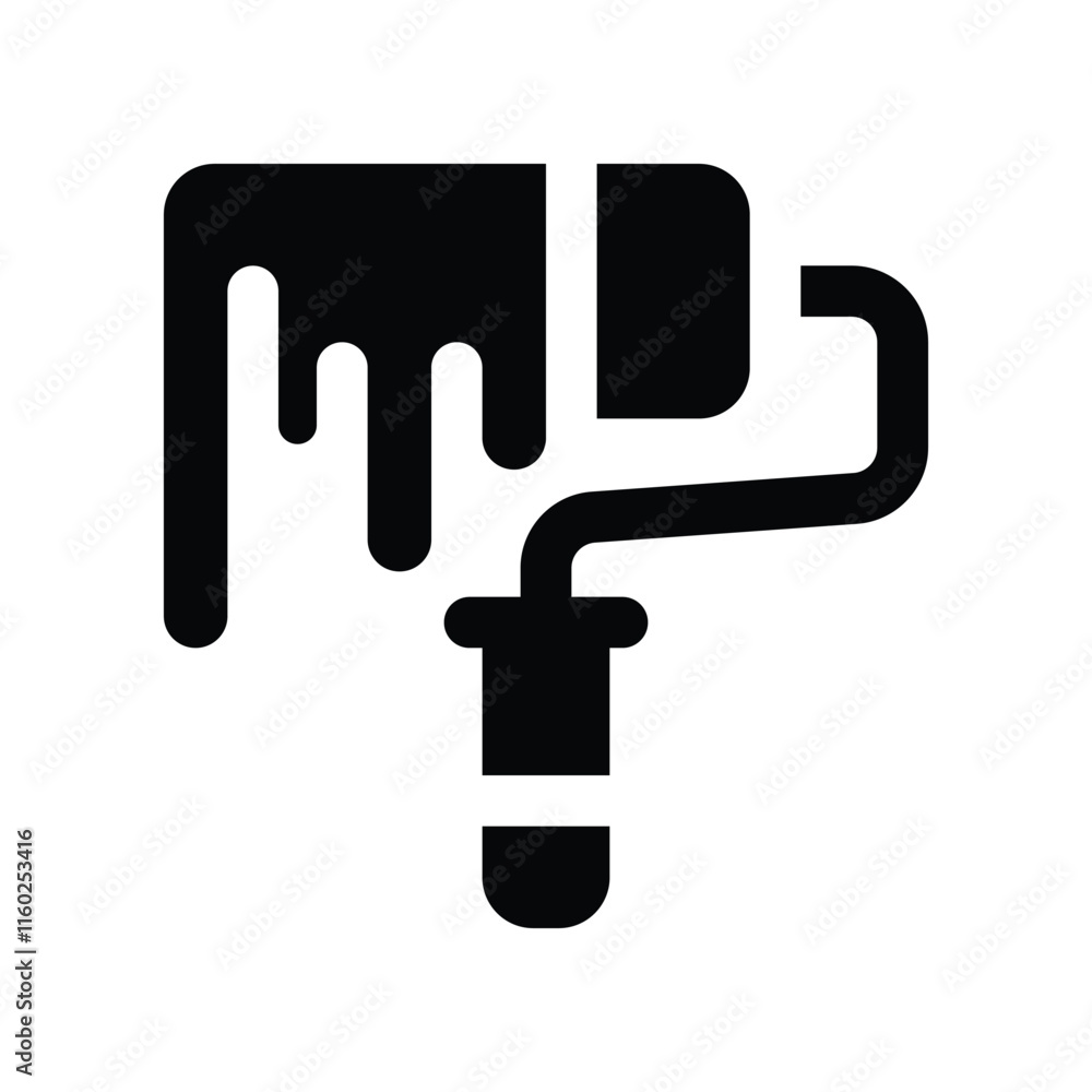 paint roller icon. vector glyph icon for your website, mobile, presentation, and logo design. paint roller icon. vector glyph icon for your website, mobile, presentation, and logo design.