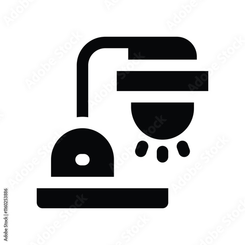 desk lamp icon. vector glyph icon for your website, mobile, presentation, and logo design.