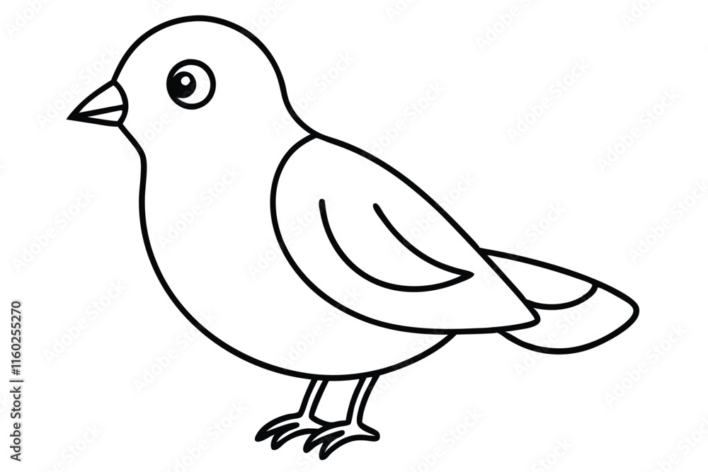 Cute bird line art line art vector illustration Cute bird line art line art vector illustration