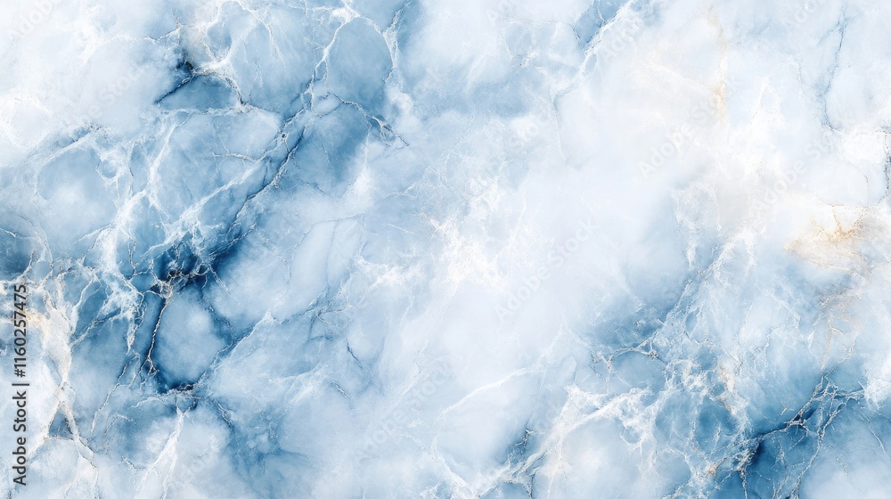 Fototapeta premium Soft Blue Marble Texture Background with Elegant Swirls and Light Veining for Stylish Design and Decoration