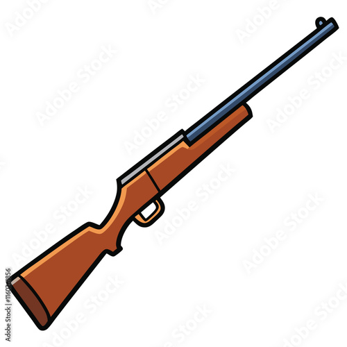 Firearms flat style vector isolated illustration white background