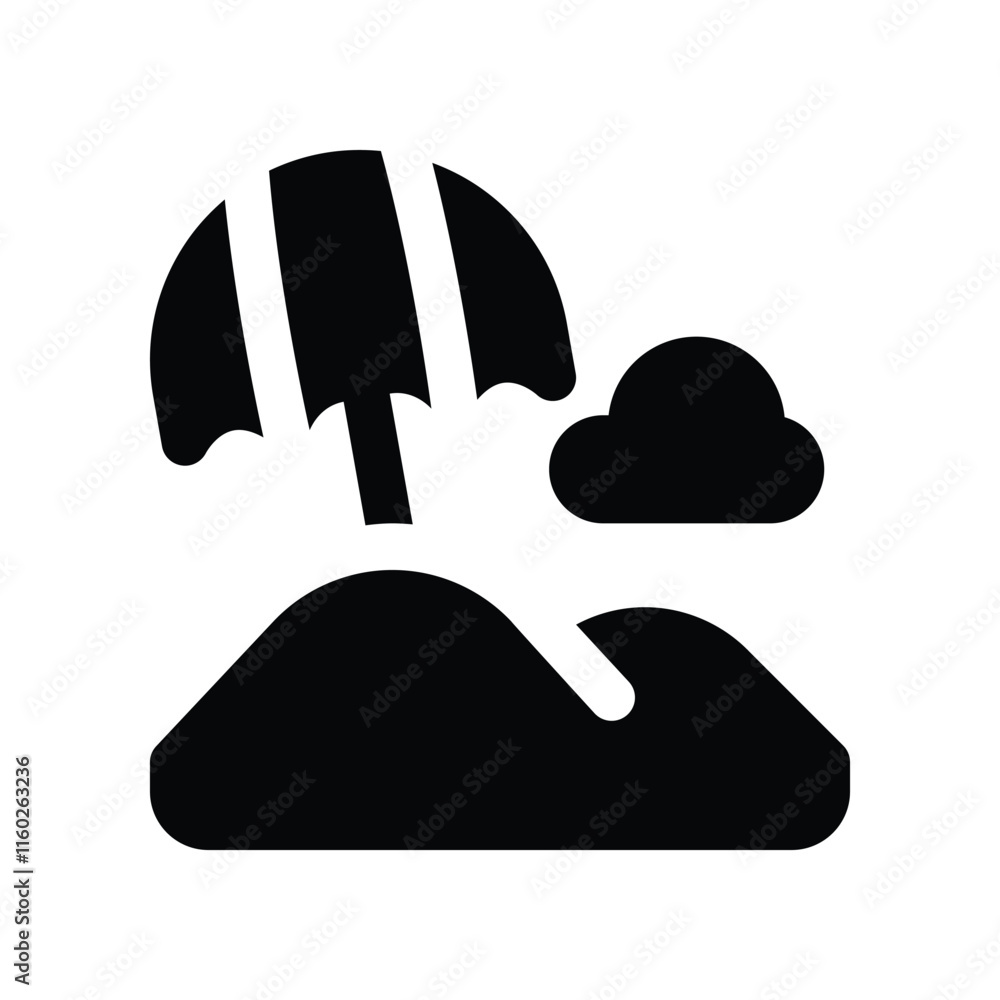 beach icon. vector glyph icon for your website, mobile, presentation, and logo design. beach icon. vector glyph icon for your website, mobile, presentation, and logo design.