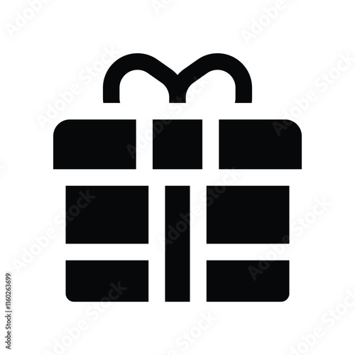 gift icon. vector glyph icon for your website, mobile, presentation, and logo design.