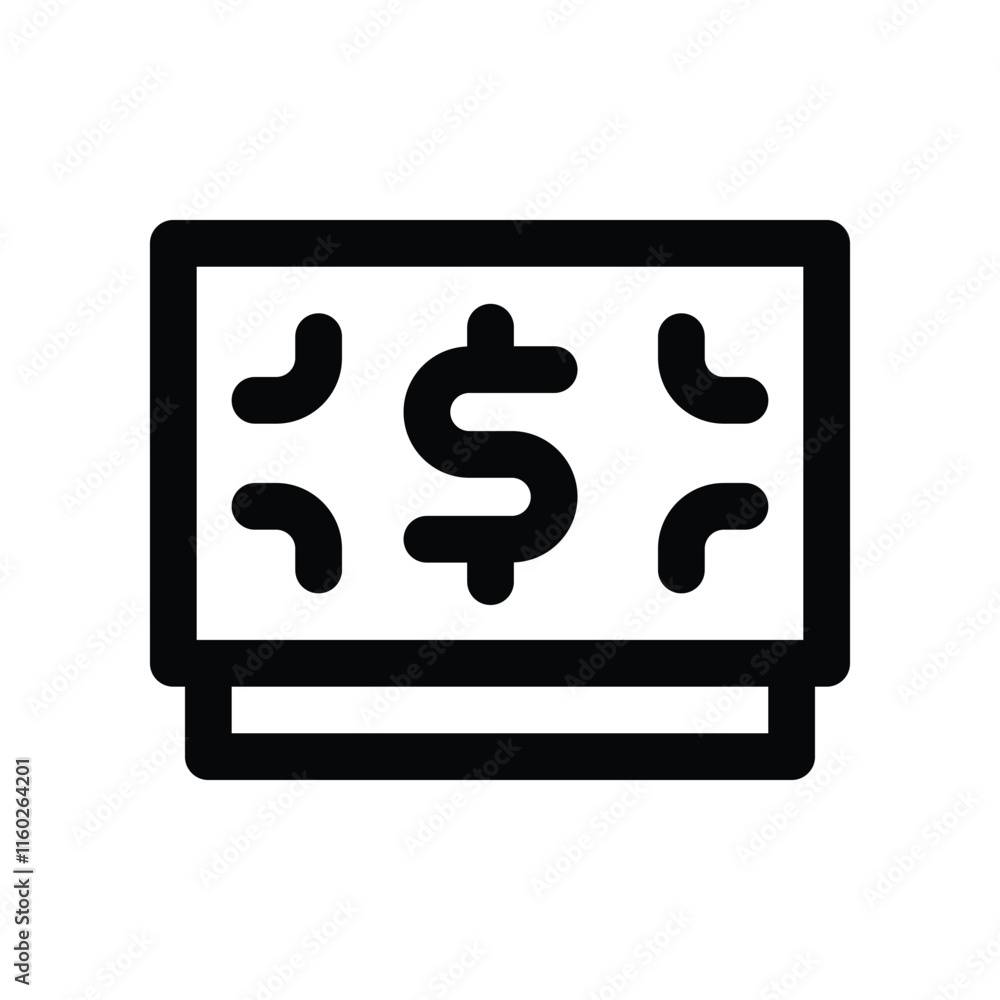 cash icon. vector line icon for your website, mobile, presentation, and logo design. cash icon. vector line icon for your website, mobile, presentation, and logo design.