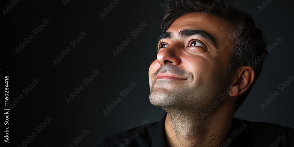 A portrait of an attractive person, their face reflecting genuine happiness and contentment. A portrait of an attractive person, their face reflecting genuine happiness and contentment.