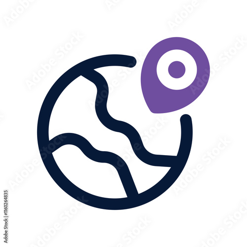 destination icon. vector  dual tone icon for your website, mobile, presentation, and logo design.