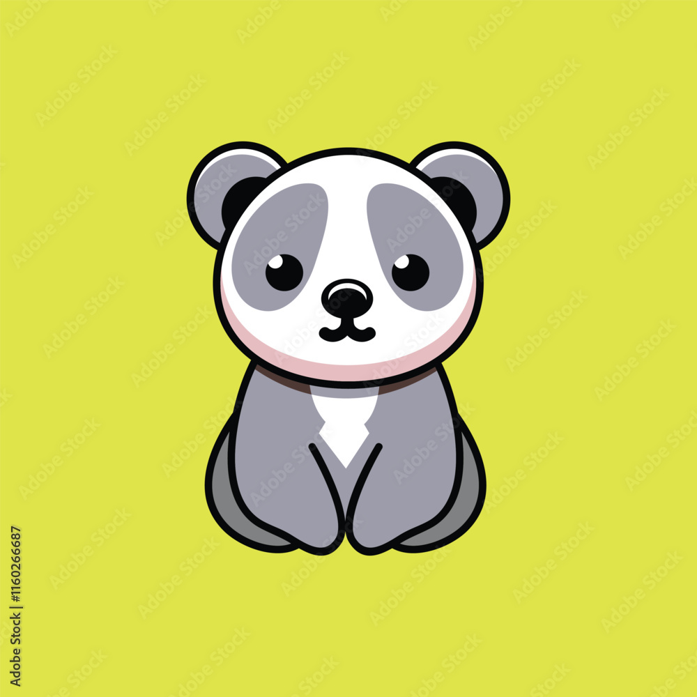 Obraz premium panda panda cute cartoon vector illustration