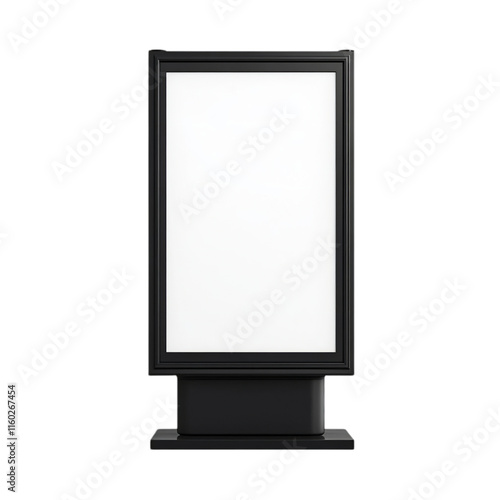 Blank Sidewalk Advertising Stand, isolated transparent background