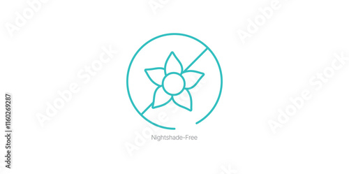 Nightshade-Free Symbol Vector Icon for Allergy-Friendly and Specialized Diets