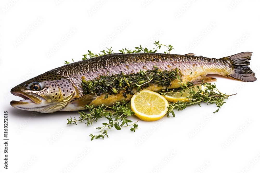 Delicious Herb-Crusted Trout Ready to Bake A Culinary Delight Featuring Fresh Trout Lemon and Thyme Delicious Herb-Crusted Trout Ready to Bake A Culinary Delight Featuring Fresh Trout Lemon and Thyme